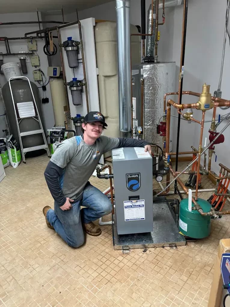 Climate Control Services technician with an HVAC installation