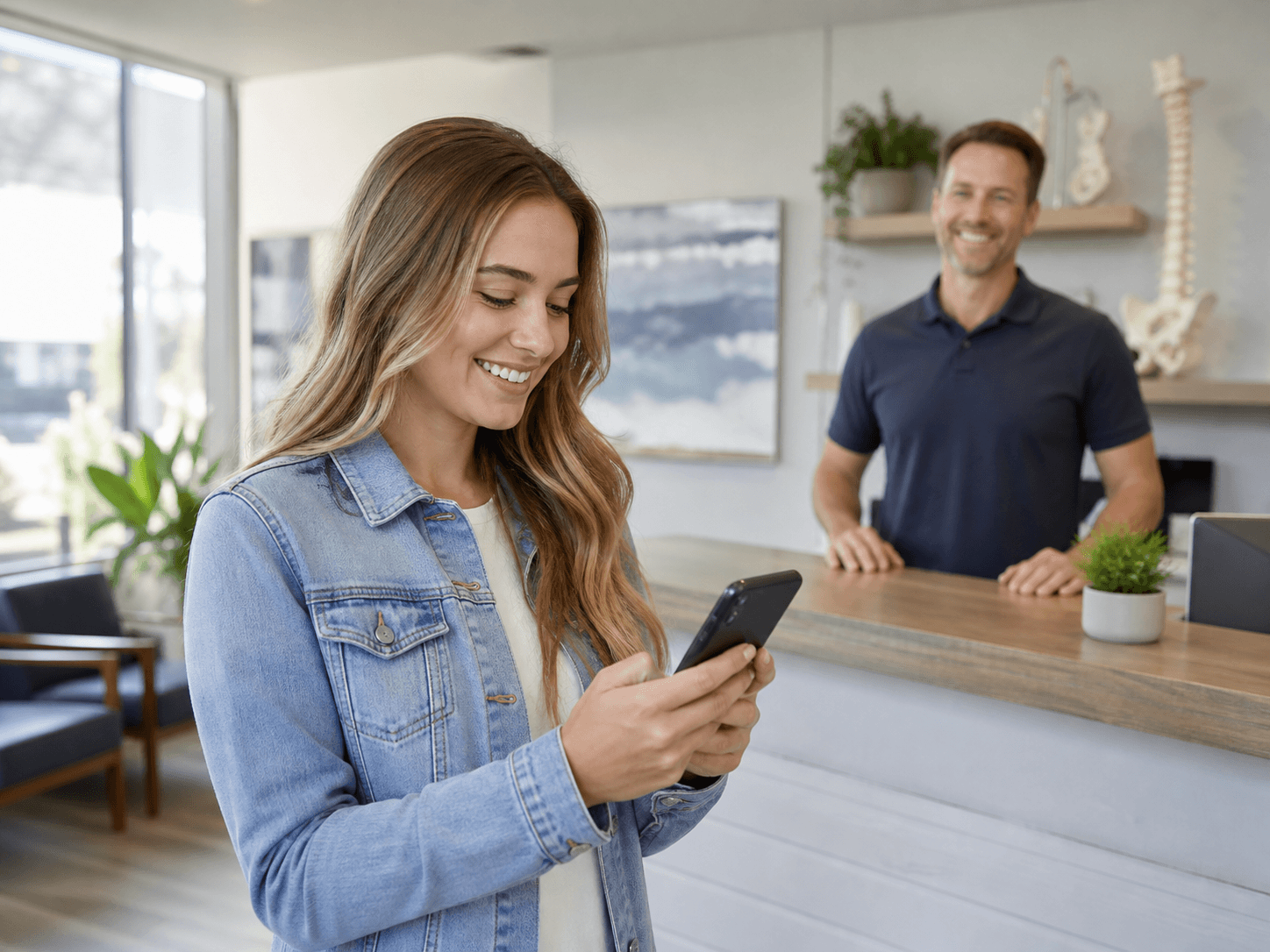 A local business owner reviewing opportunities for online growth